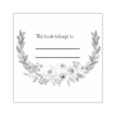 Floral Persoonlijke Bibliotheek Boek Stamp Rubberstempel (Afrduk)