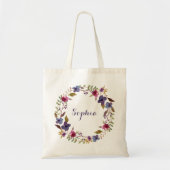 Floral Persoonlijke Canvas tas (Voorkant)