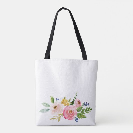 Floral Persoonlijke Canvas tas (Achterkant)