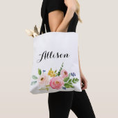 Floral Persoonlijke Canvas tas (Dichtbij)