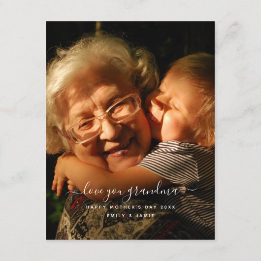 Floral Persoonlijke Moederdag Kaart voor oma (Achterkant)