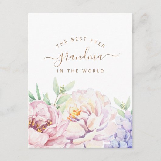 Floral Persoonlijke Moederdag Kaart voor oma (Voorkant)