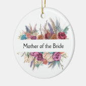 Floral Persoonlijke Trendy Wedding Bridal Partij Keramisch Ornament (Links)