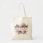 Floral Persoonlijke Trendy Wedding Bridal Partij Tote Bag (Voorkant)