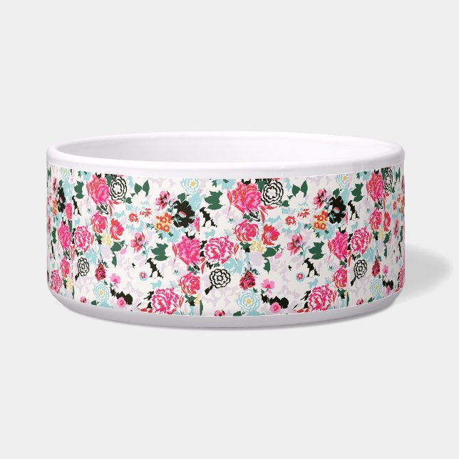Floral Pet Bowl (groot) Voerbakje (Voorkant)