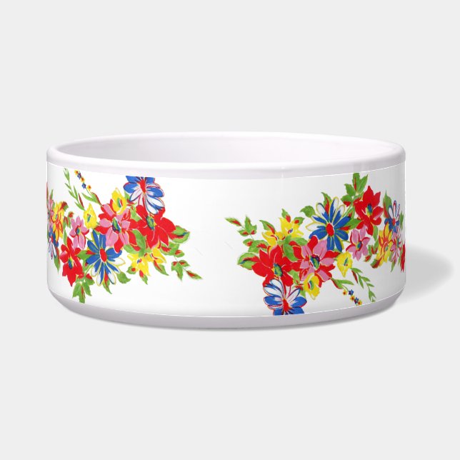  Floral Pet Bowl Voerbakje (Voorkant)