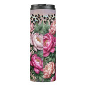 Floral Pet Coffee Leopard Chic Thermosbeker (Achterkant)