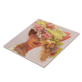 Floral Pet Elegant  Victoriaans Lady Art Tile Tegeltje (Zijkant)