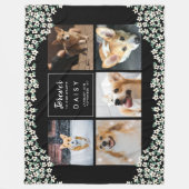 Floral Pet Forever in ons hart Foto Collage Fleece Deken (Voorkant)