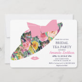 Floral Pet Vrijgezellenfeest Tea Party Uitnodiging (Voorkant)