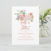 Floral Petals and Prosecco Bridal Shower Kaart (Staand voorkant)