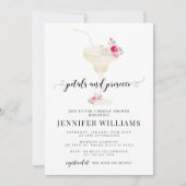 Floral Petals en Prosecco Vrijgezellenfeest Kaart (Voorkant)