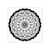 Floral Petals Flower Mandala Yoga Rubberstempel (Afrduk)