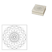 Floral Petals Flower Mandala Yoga Rubberstempel (Gestempeld)