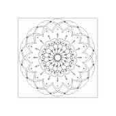 Floral Petals Flower Mandala Yoga Rubberstempel (Afrduk)