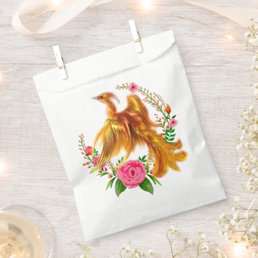 Floral Phoenix stijgt op uit de Fiery Ashes fantas Bedankzakje (Geknipt)
