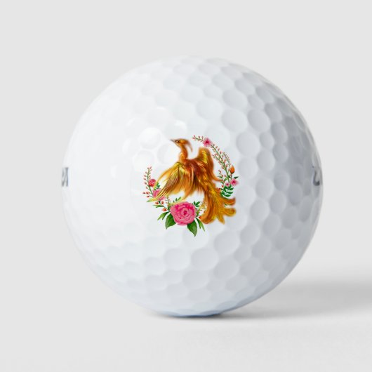 Floral Phoenix stijgt op uit de Fiery Ashes fantas Golfballen (Voorkant)