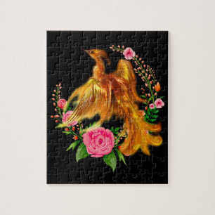 Floral Phoenix stijgt op uit de Fiery Ashes fantas Legpuzzel