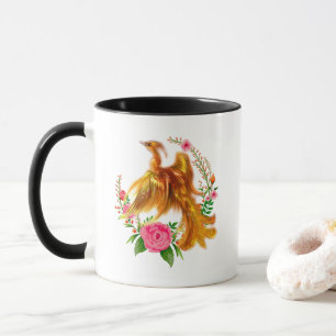 Floral Phoenix stijgt op uit de Fiery Ashes fantas Mok