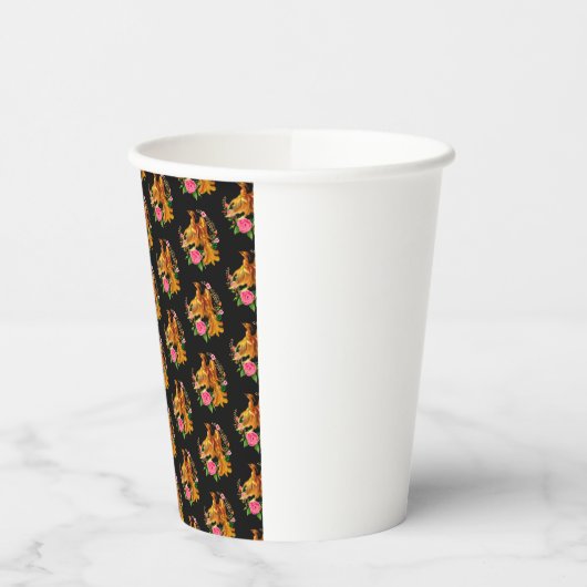 Floral Phoenix stijgt op uit de Fiery Ashes fantas Papieren Bekers (Links)