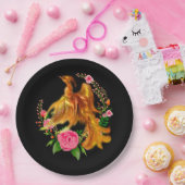 Floral Phoenix stijgt op uit de Fiery Ashes fantas Papieren Bordje (Feest)