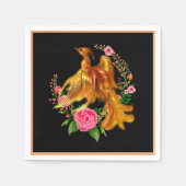 Floral Phoenix stijgt op uit de Fiery Ashes fantas Servet (Voorkant)