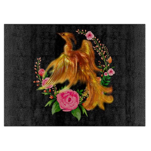 Floral Phoenix stijgt op uit de Fiery Ashes fantas Snijplank (Voorkant)