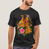 Floral Phoenix stijgt op uit de Fiery Ashes fantas T-shirt (Voorkant)