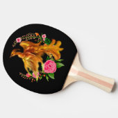 Floral Phoenix stijgt op uit de Fiery Ashes fantas Tafeltennisbatje (Zijkant)