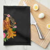 Floral Phoenix stijgt op uit de Fiery Ashes fantas Theedoek (Quarter Fold)