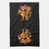 Floral Phoenix stijgt op uit de Fiery Ashes fantas Theedoek (Verticaal)