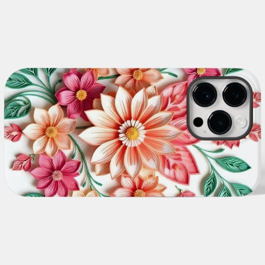 floral phone case (Achterkant (horizontaal))