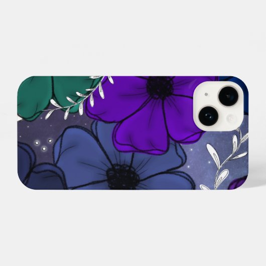 Floral phone case iPhone hoesje (Achterkant horizontaal)