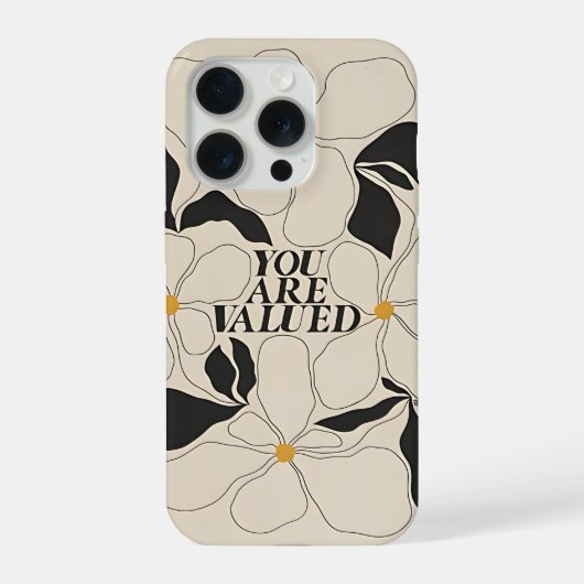  Floral Phone Case – Minimal Self Love iPhone Hoesje (Achterkant)