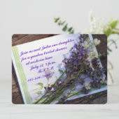 Floral Photo Bridal Shower Kaart (Staand voorkant)