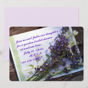 Floral Photo Bridal Shower Kaart