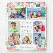 Floral Photo Collage BEST NANA EVER Persoonlijk Muismat (Voorkant)