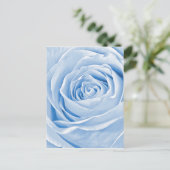 Floral Photo Dainty Light Blue Roos Briefkaart (Staand voorkant)