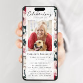  Floral Photo Funeral Digitale Uitnodiging