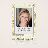 Floral Photo Funeral Memorial Poem Kaart (Voorkant)