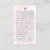 Floral Photo Funeral Memorial Prayer Kaart Visitekaartje (Achterkant)