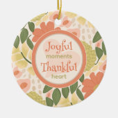 Floral Photo Keepsake Ornament - Joyful Moments  (Voorkant)
