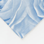 Floral Photo Light Blue Roos Wallpaper Pattern Fleece Deken (Hoek)