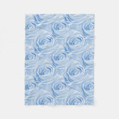 Floral Photo Light Blue Roos Wallpaper Pattern Fleece Deken (Voorkant)