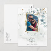 Floral Photo Lijst Dusty Green Eucalyptus Briefkaart (Voorkant / Achterkant)