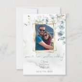 Floral Photo Lijst Dusty Green Eucalyptus Kaart (Voorkant)