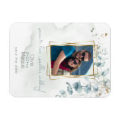 Floral Photo Lijst Dusty Green Eucalyptus Magneet (Horizontaal)