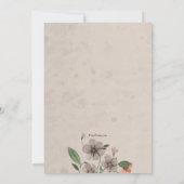 Floral Photo Lijst Invitation Kaart (Achterkant)