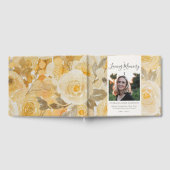 Floral Photo Memorial Funeral Herdenking Gastenboek (Volledig)