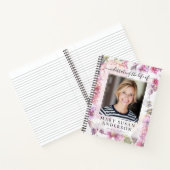 Floral Photo Memorial Guest Book Notitieboek (Binnen)